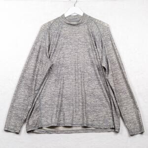 UV‎ SKINZ UPF 50+ Long Sleeve Stretch Swim Beach Shirt Gray Mock Neck Mens Sz XL